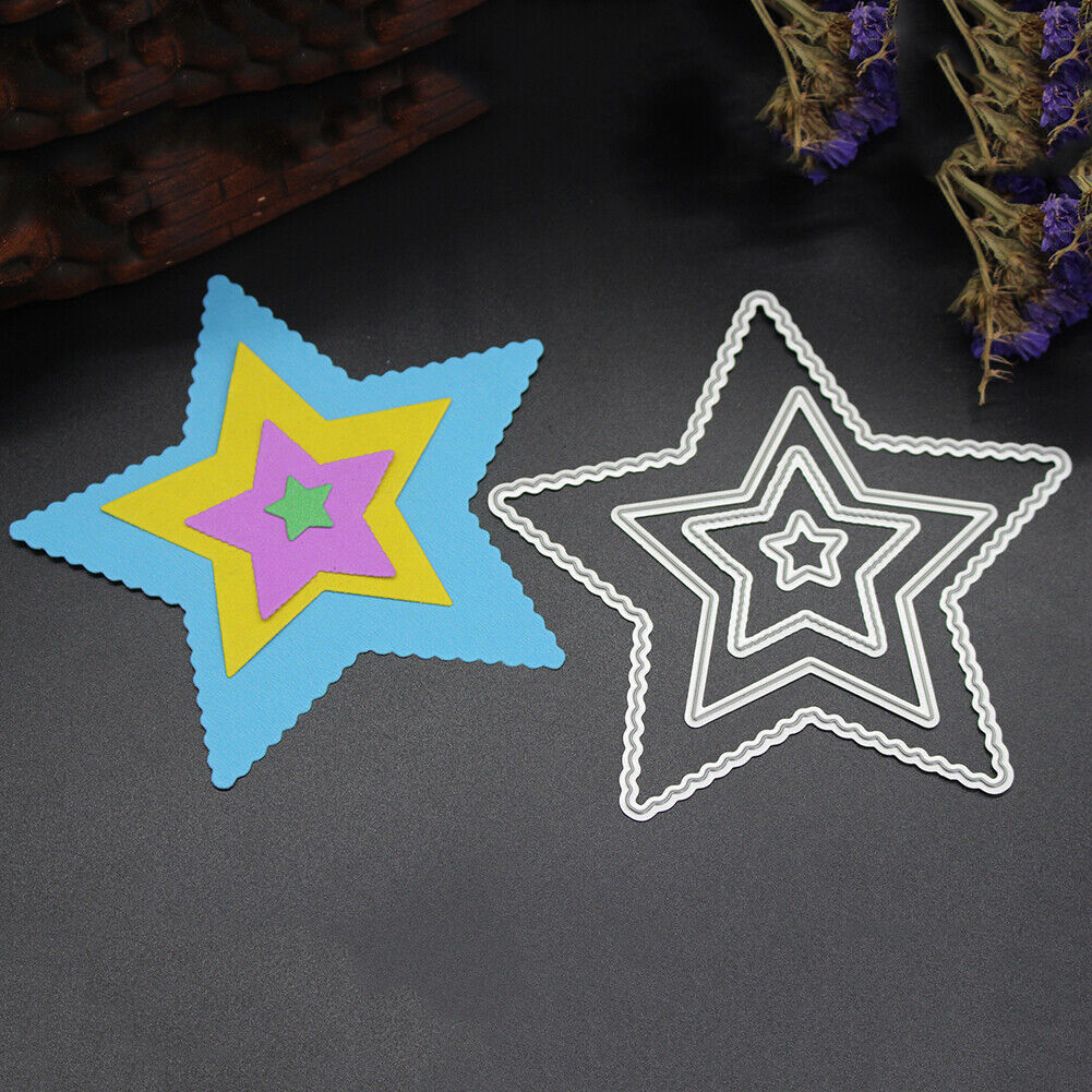 4pcs Stars Metal Cutting Die Stencils DIY Embossing Scrapbooking Craft-1521