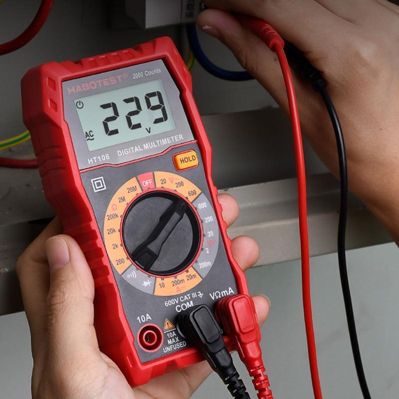 Digital Multimeter AC DC Voltage DC Current Resistance Diode Tester for Home