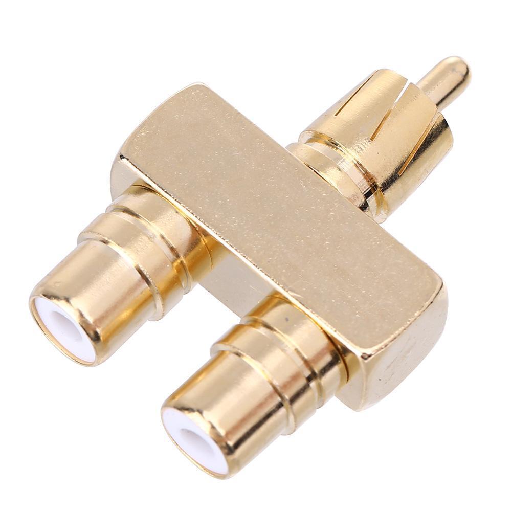 RCA AV Audio Video Splitter Adapter 1 Male to 2 Female Converter Connector