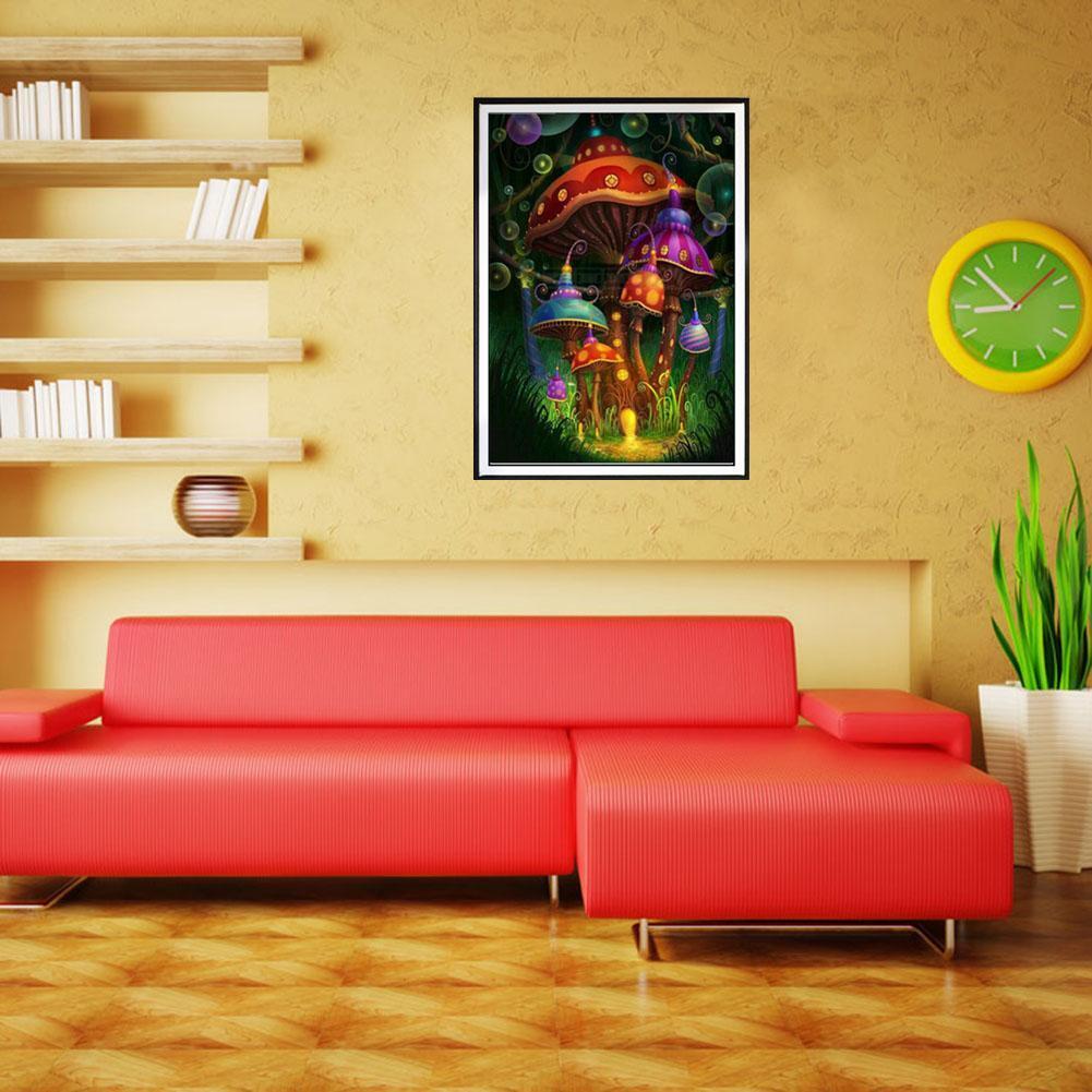 Mushroom Painting Diamond Full Drill Embroidery DIY Cross Stitch Home Decor