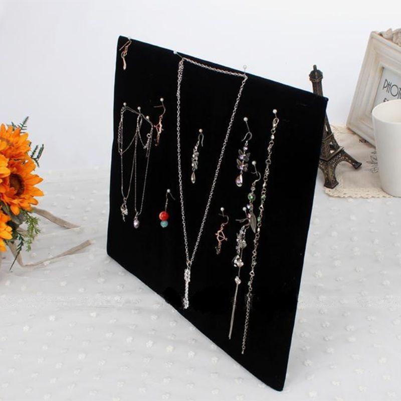 Black Velvet 17 Hook Necklace Jewelry Tray Display Organizer (17 Hook Necklace)