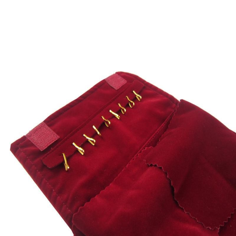 Velvet Jewelry Organizer Roll Travel Zipper Case Pouch Storage Bag for Necklace