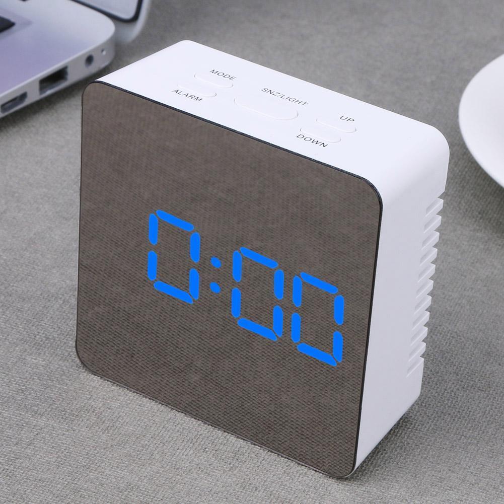 TS-70 Multi-function Digital LED Mirror Clock Alarm with Temperature Snooze