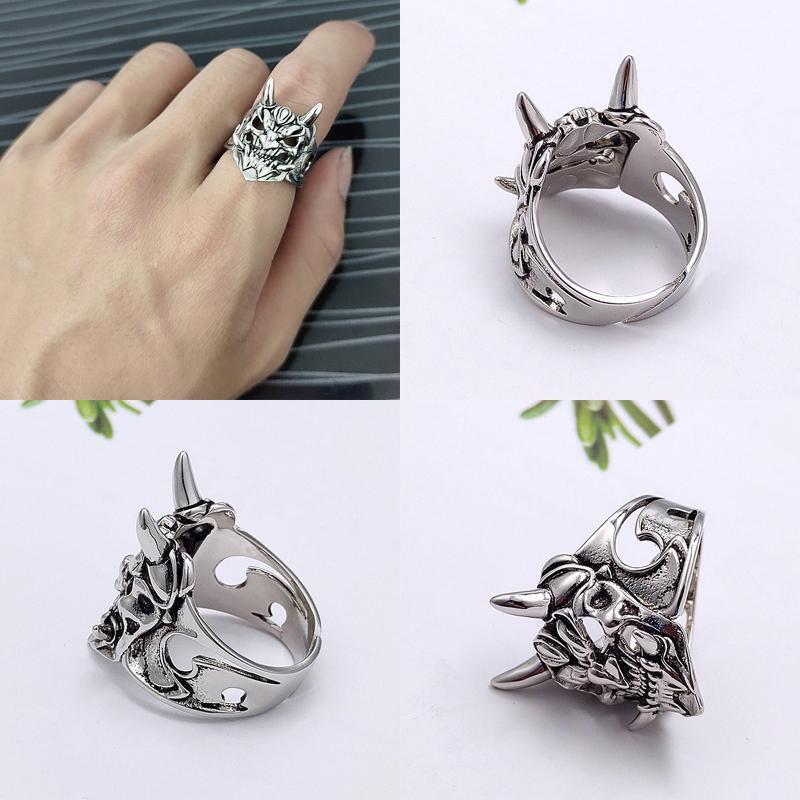 Fashion Adjustable Open Ring Punk Demon Ring Jewelry Decoration Copper Ring Gift