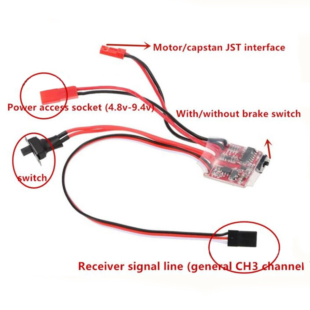 N20 Brushed Motor+30A Brushed ESC for Orlandoo Hunter 1/32 RC Car (200rpm)