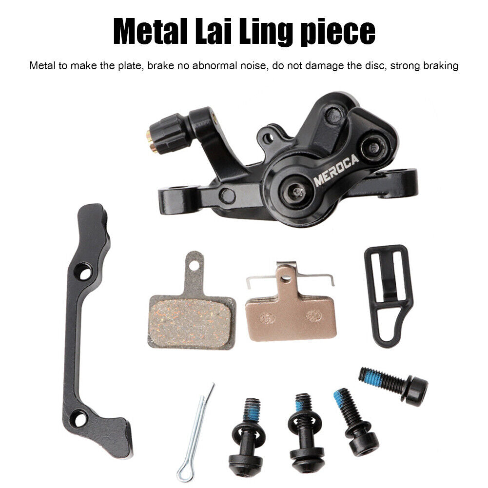 MEROCA MTB Bike Disc Brake Calipers Clip Rotor Set Bicycle Parts (Rear)