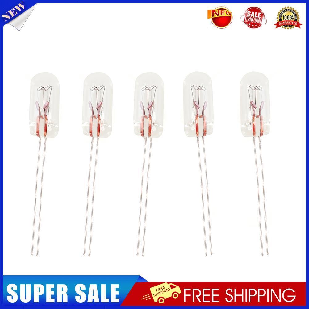 5pcs T5 14V Car Instrument Panel Audio Gear Indicator Light Bulbs Amber