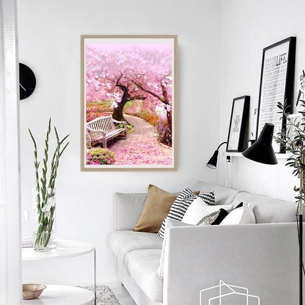 DIY Full Drill Diamond Painting Peach Tree Cross Stitch Embroidery Mosaic