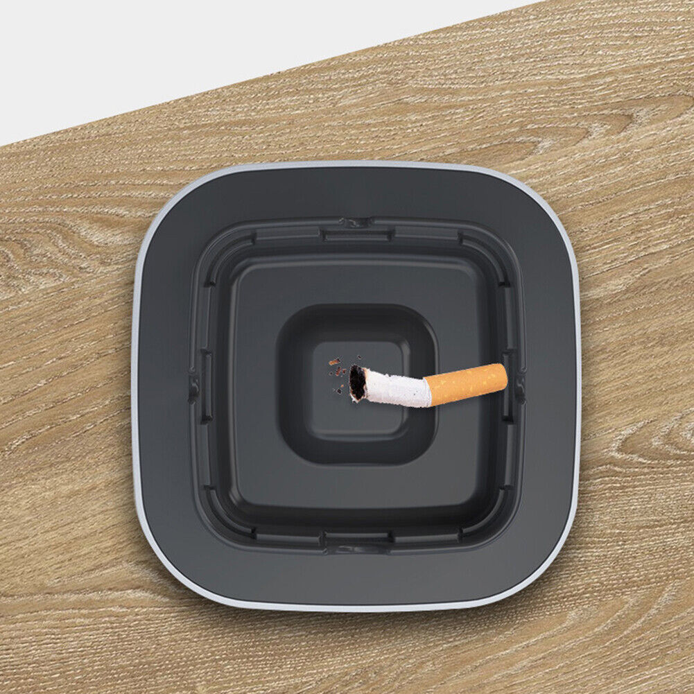 Smokeless Ashtray Air Purifier 360 Degree Surround Smoke Remover (Grey)