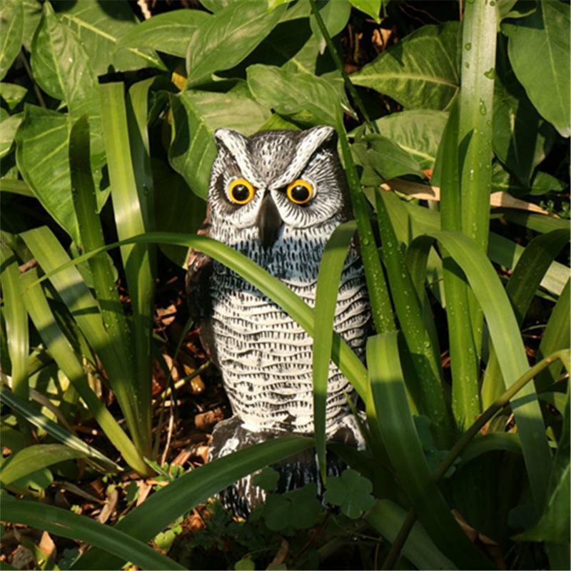 Large Owl Falcon Decoy Statue Yard Garden Crow Scarecrow Outdoor Deterrent
