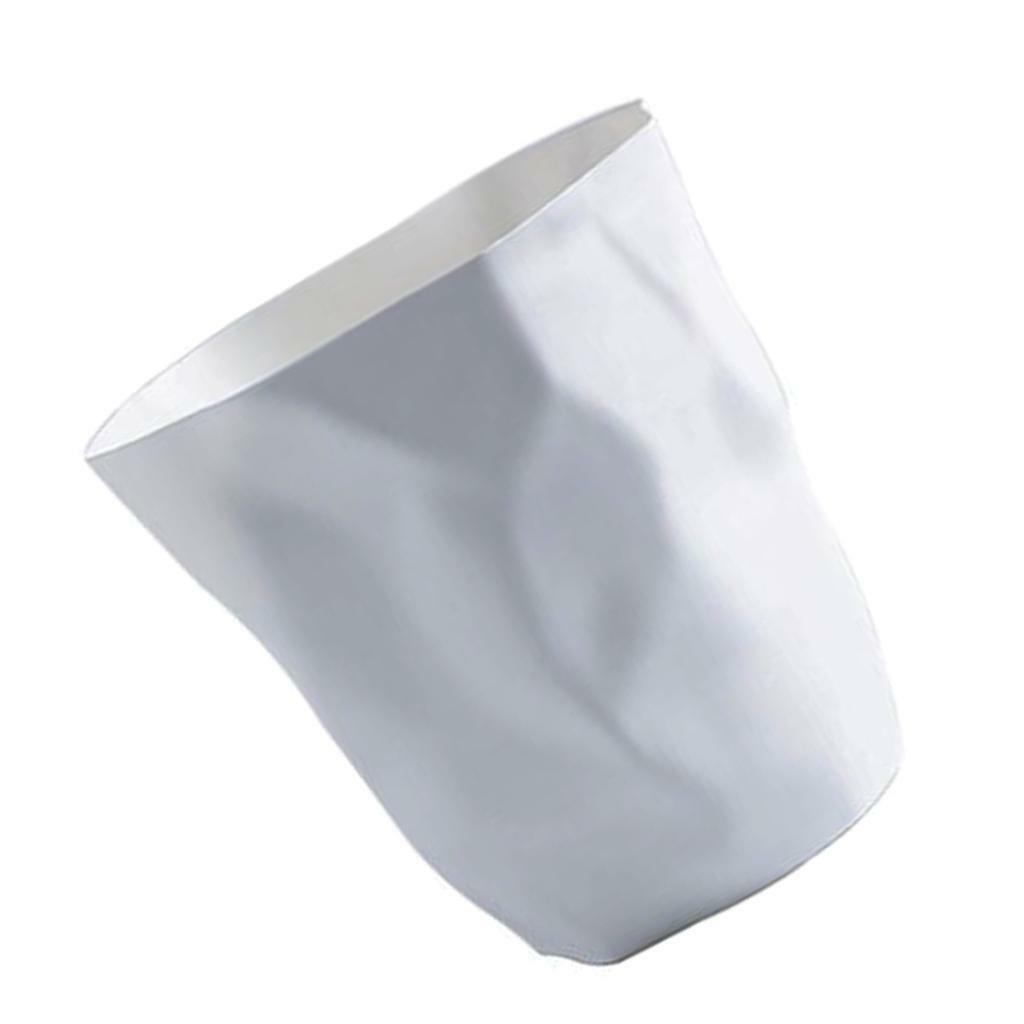 Round  Trash Can Garbage Bin Garbage Waste  9L White Small
