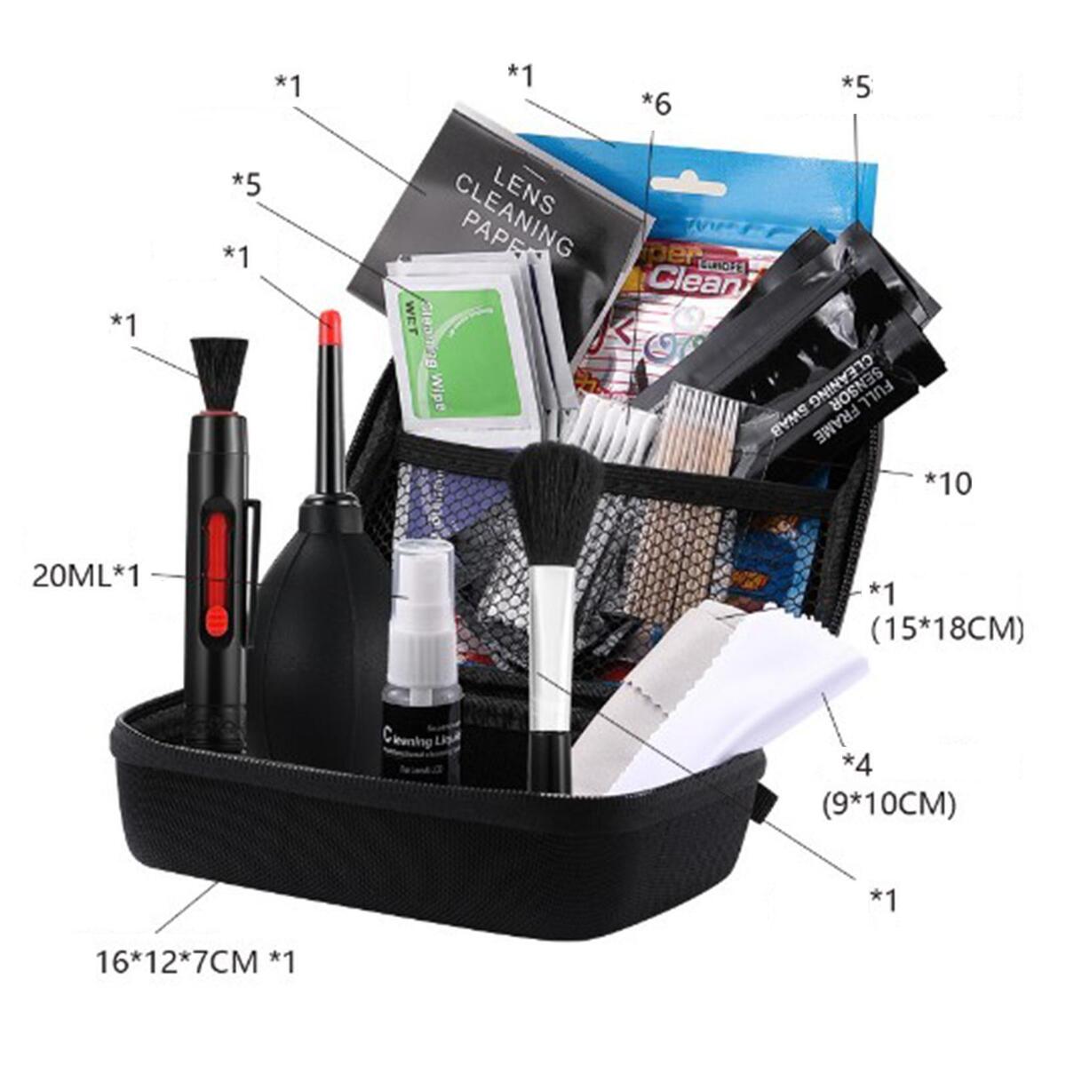 Blesiya Camera Cleaning Kit for DSLR Cameras with Carry Case + Traveling Pouch