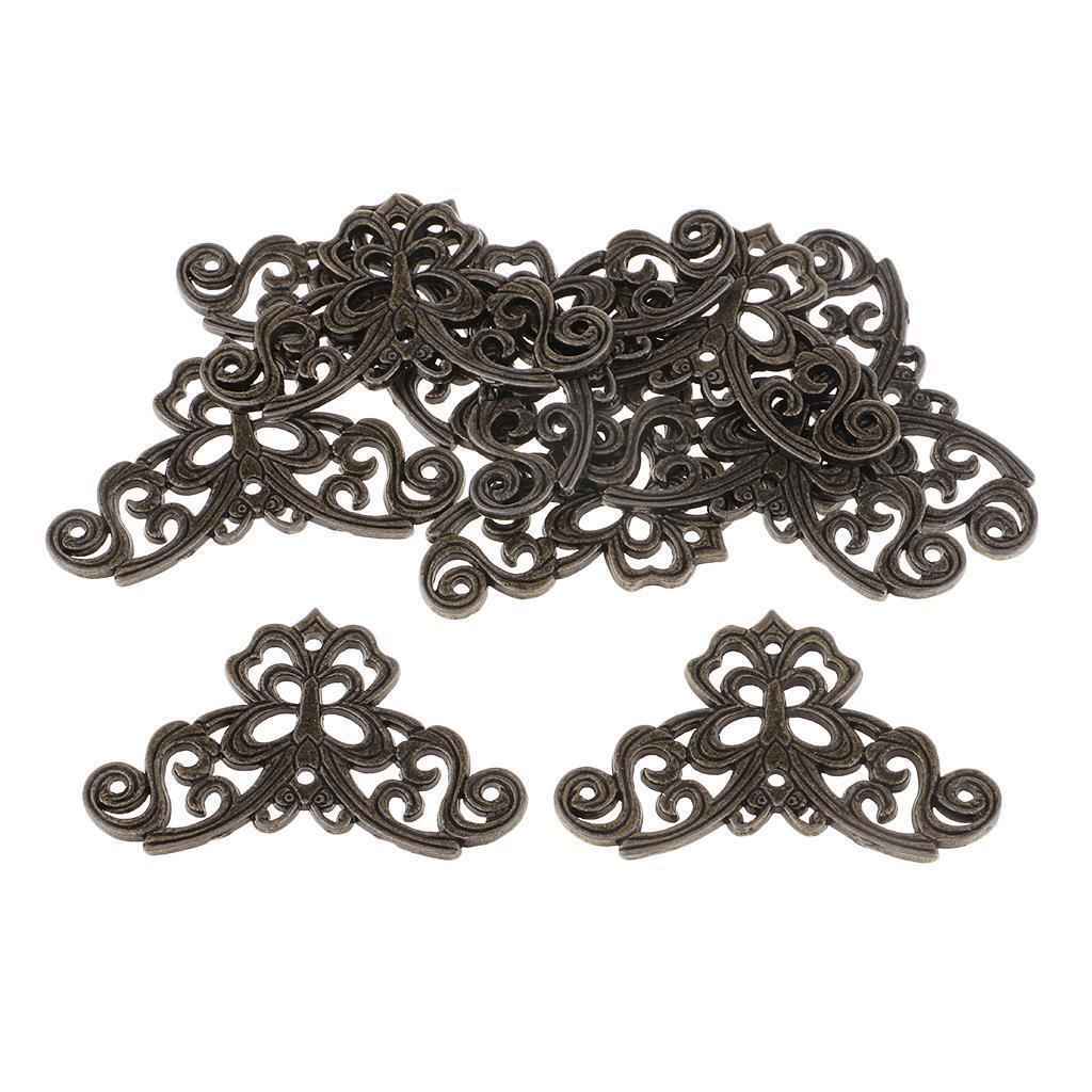 10Pcs Bronze Jewelry Box Gift Wine Case Corner Decorative Protectors 44*44mm