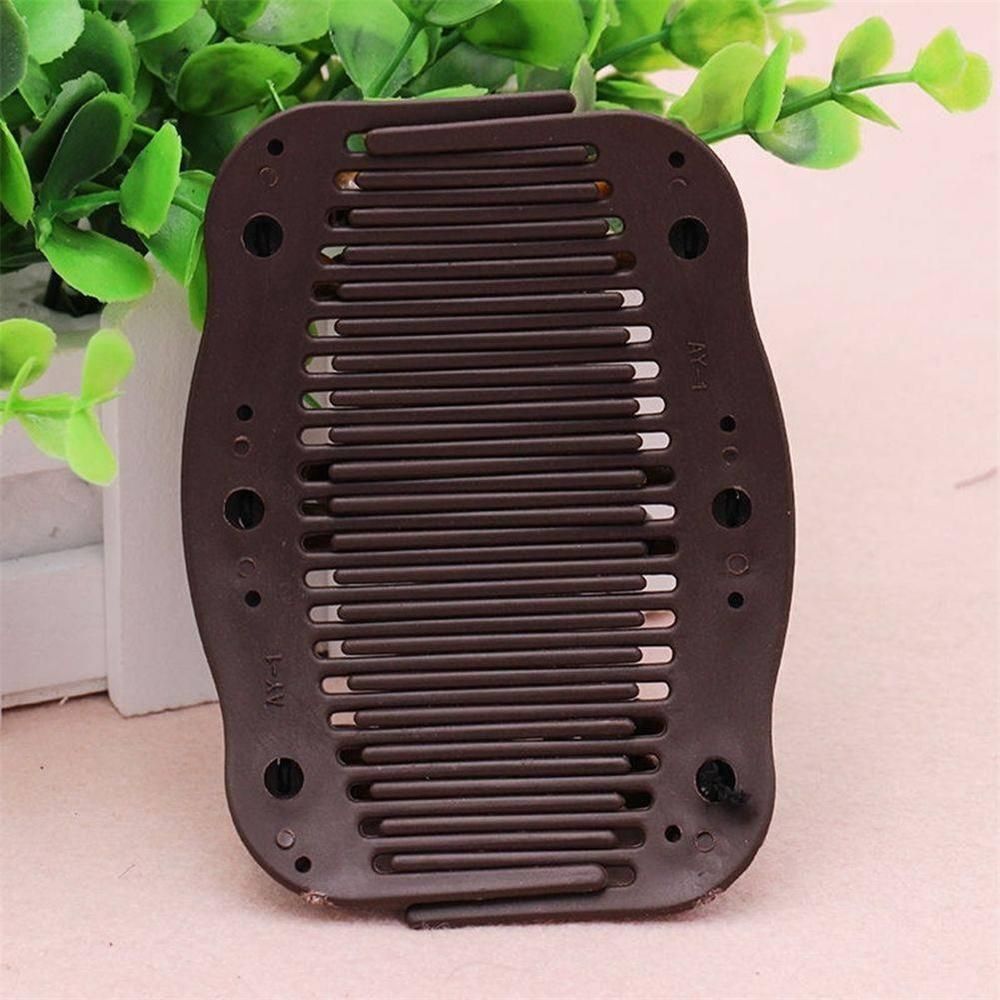 Flower Hair Accessories  Women Clip Magic Double  Wood Beads Hair Comb