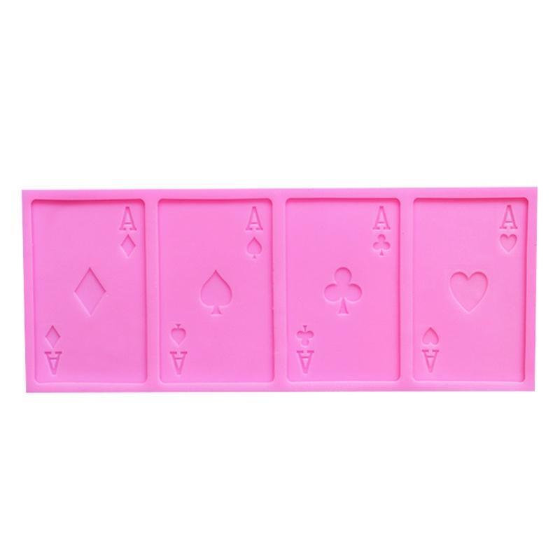 Poker Cookie Cake Silicone Mold Playing Cards Chocolate Fondant DIY Crafts Mould