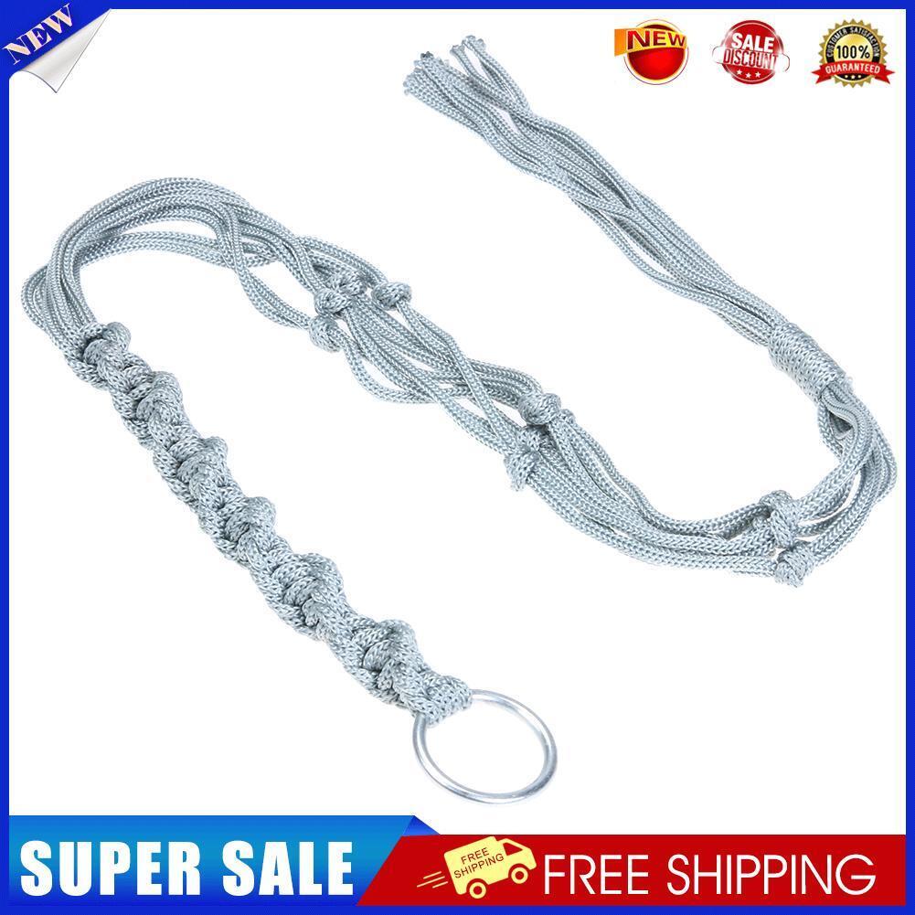 Plant Hanger Braided Flowerpot Lifting Rope Hanging Holder(Grey)