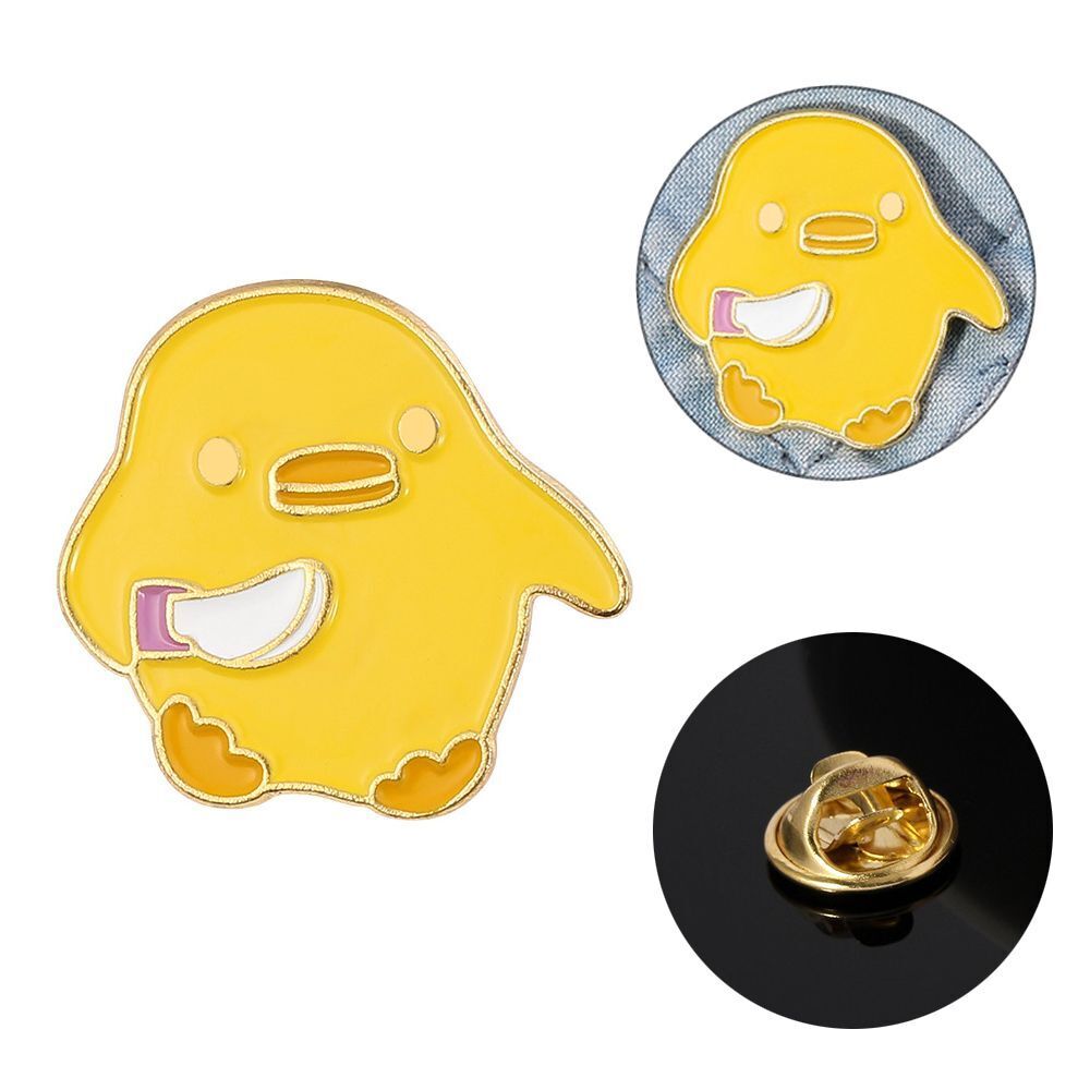 Metal Badge Cartoon Clothes Lapel Pin Animal Brooch Enamel Pins Yellow Duck