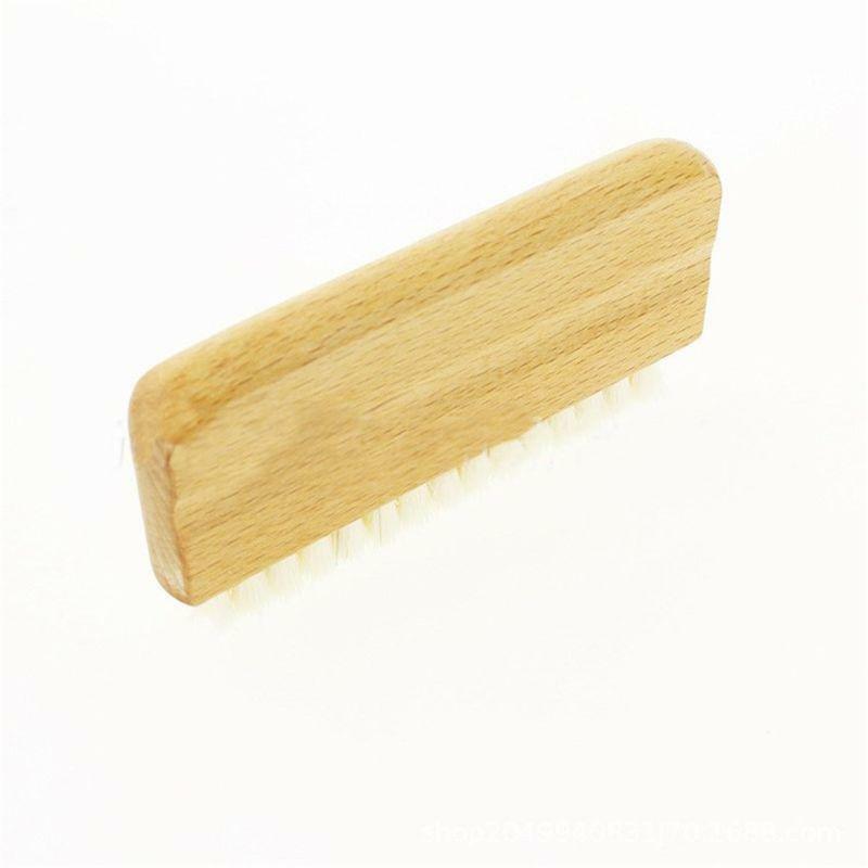 LP Vinyl Record Cleaning Brush Anti-static Goat Hair Wood Handle Brush Cleaner