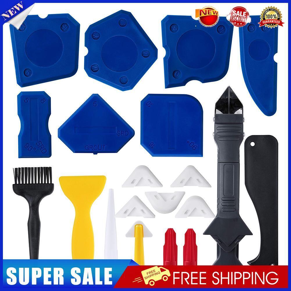20 in 1 Caulk Nozzle Scraper Set Sealant Angle Scraper Grout Caulking Tools