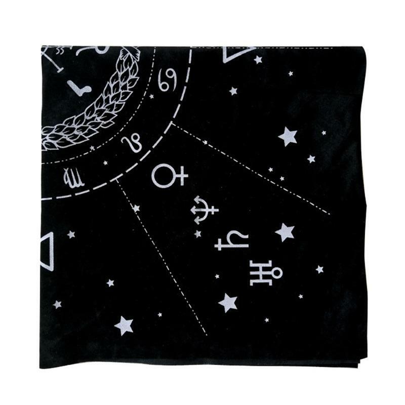 12 Constellations Tarot Card Tablecloth Velvet Divination Altar Cloth Board Game