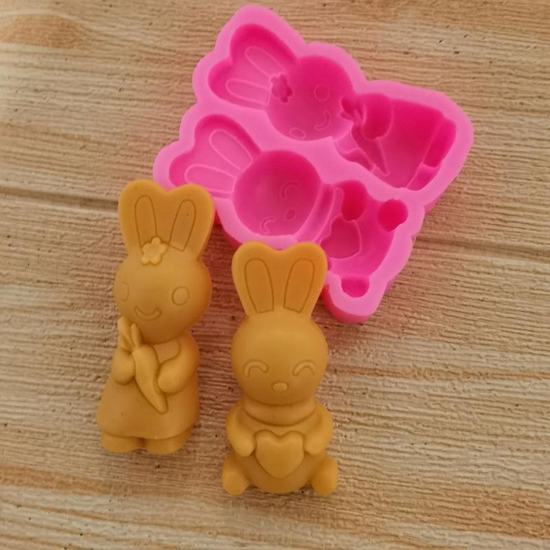 Easter Bunny Silicone Mold for Handmade Soap Making Cake Chocolate Decorating