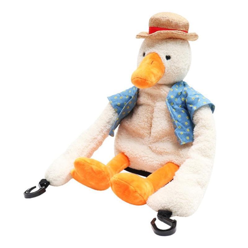 29cm Hand Sewing Duck Tissue Holder w/ Easy Hanging Hook Elastic Band for Office