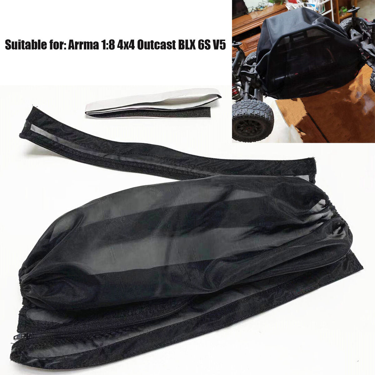 Breathable Dust Protection Cover for ARRMA 1:8 Outcast BLX 6S V5 4x4 RC Car