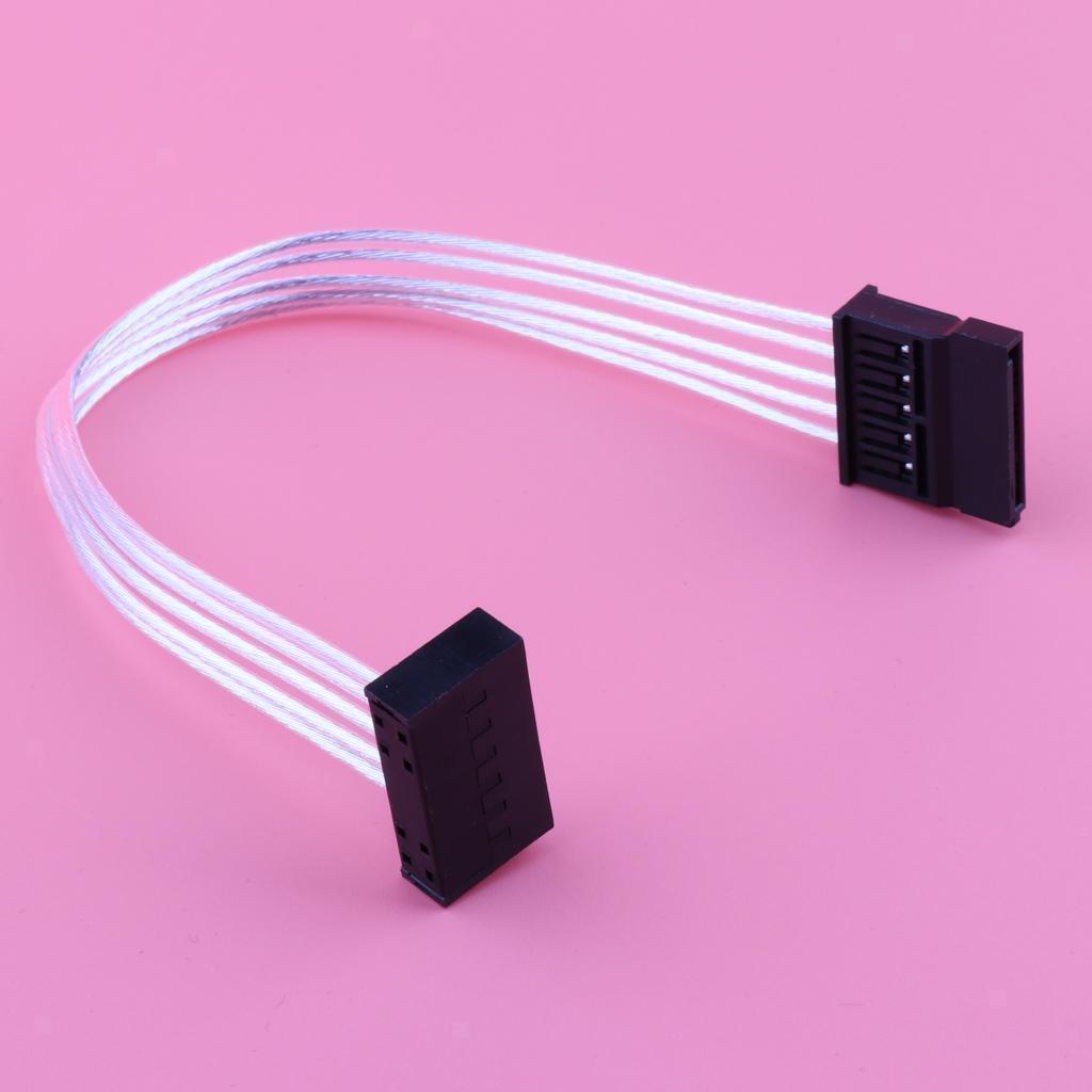 PC SATA HDD Power Supply Extension Cable Male to Female, 7.87" / 20cm White