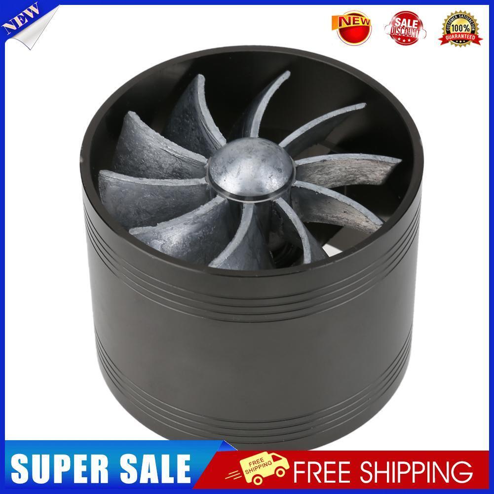 Car Turbo Charger Air Intake Gas Fuel Saver Car Refitting Fan Vent(Black)