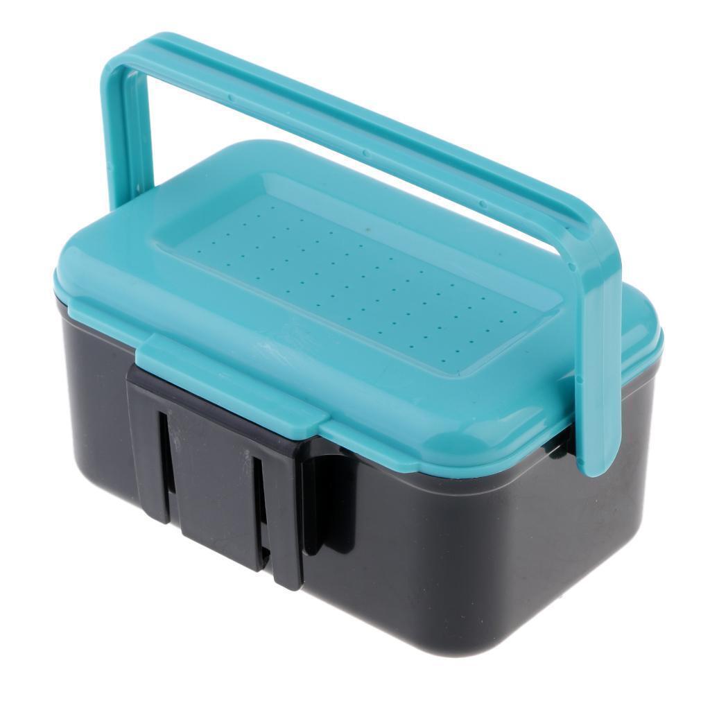 Small Fishing Bait Fishing Box  Red Worm Lure Bait Box Saltwater