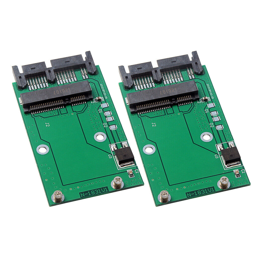 2 Pieces M SSD to 1.8" (7+9Pin) Micro  16Pin Adapter Converter Card