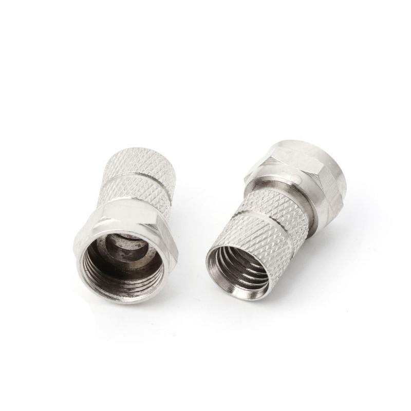 10Pcs F type Satellite Plug for Coaxial Cable RG6 Satellite TV Antenna Connector