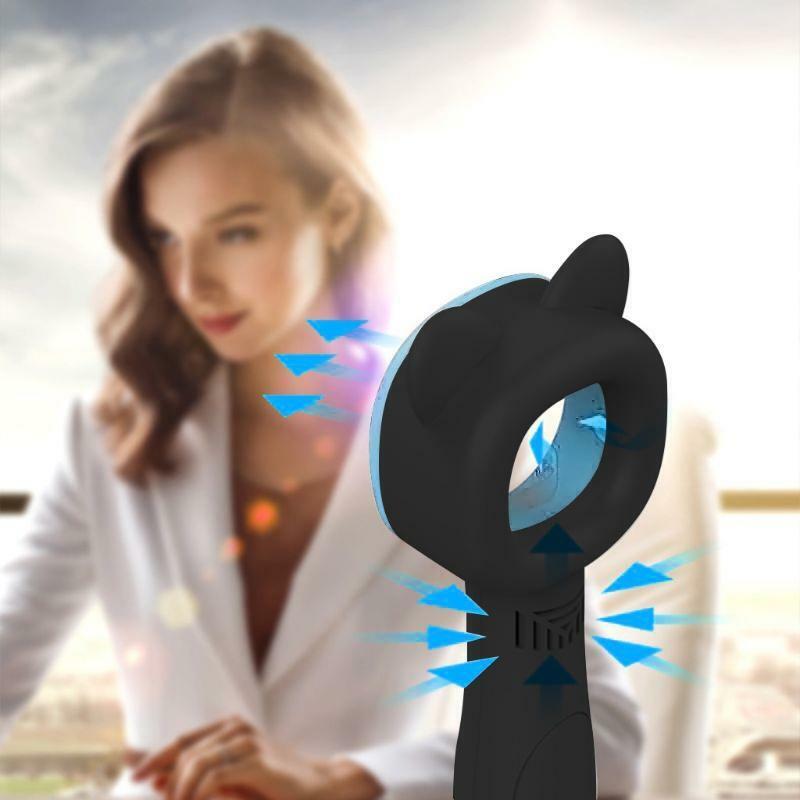Portable 3 Speed Adjustable Bladeless Fan USB Handheld Desktop Airflow Cooler