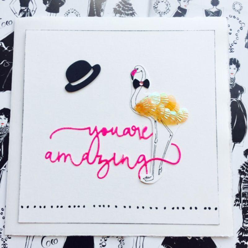 You Are Amazing Metal Cutting Dies Stencil Scrapbooking DIY Album Stamp Paper