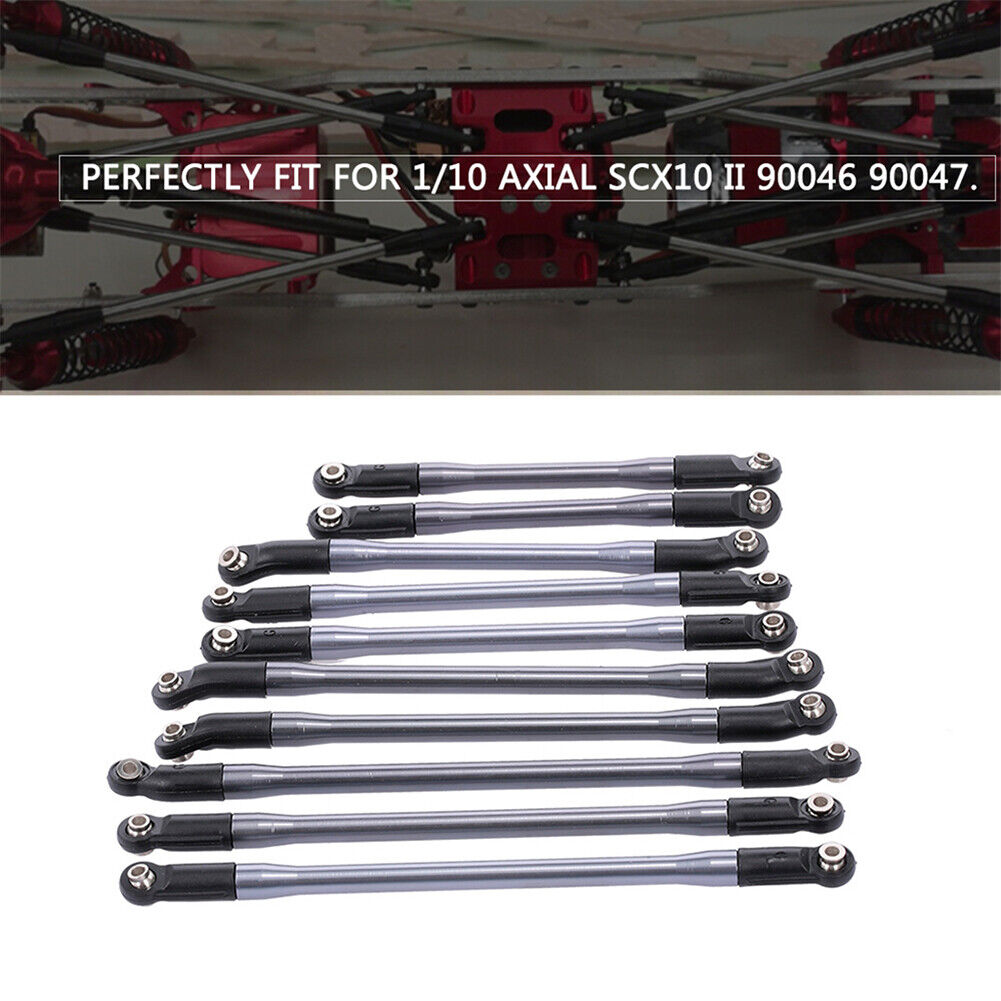 10pcs Metal Link Plastic End Rod for 1/10 RC Crawler Axial SCX10 II Parts