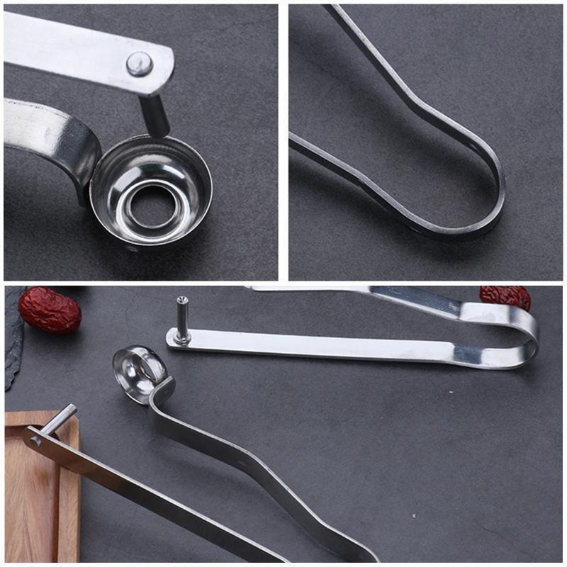 Stainless Steel Cherry Pitters Long Handle Fruit Corer Seed Remover Plum Sheller