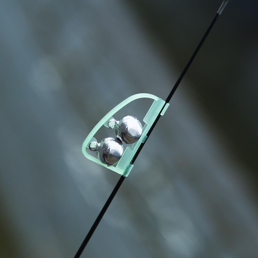 Fluorescent Fishing Rod Pole Tip Clip Twin Bell Alarm Alert Night Ring