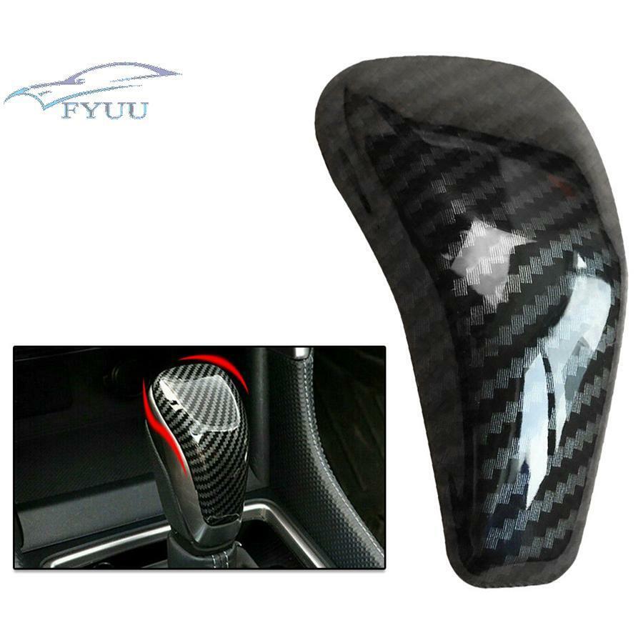 1x For 2018-2021 Subaru Crosstrek XV Carbon Fiber Gear Shift Lever Knob Cover