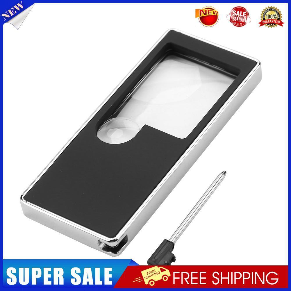Mini Magnifying Glass 3X 10X Magnifier Handheld Loupe with LED UV Lights