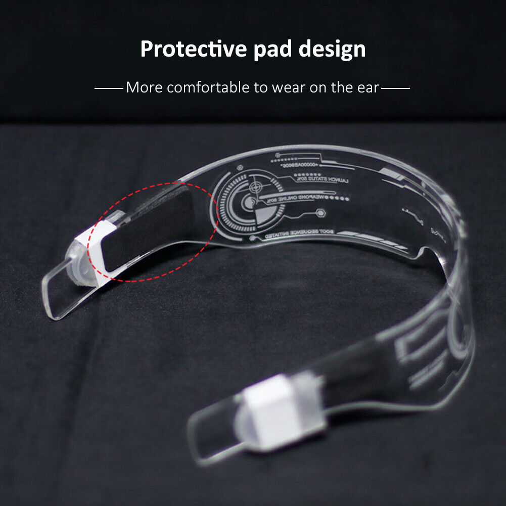 Colorful EL Wire Luminous Glasses Neon Party LED Light Up Visor Eyeglasses