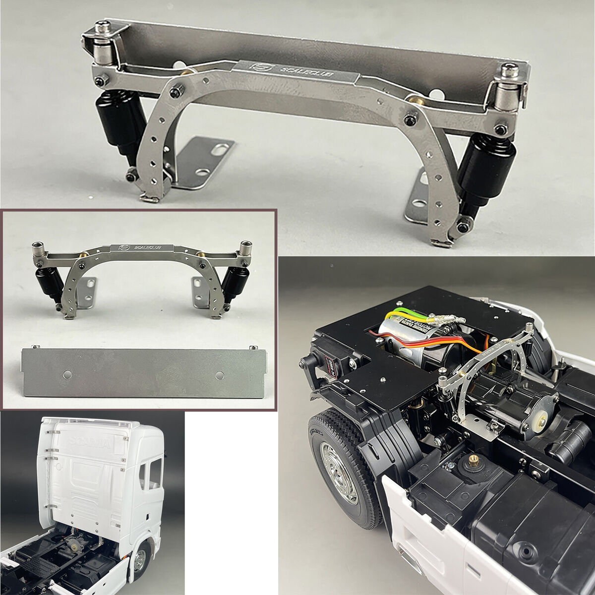 Simulation Metal Head Cab Holder for Tamiya 1/14 Scania 770s RC Truck Accesso