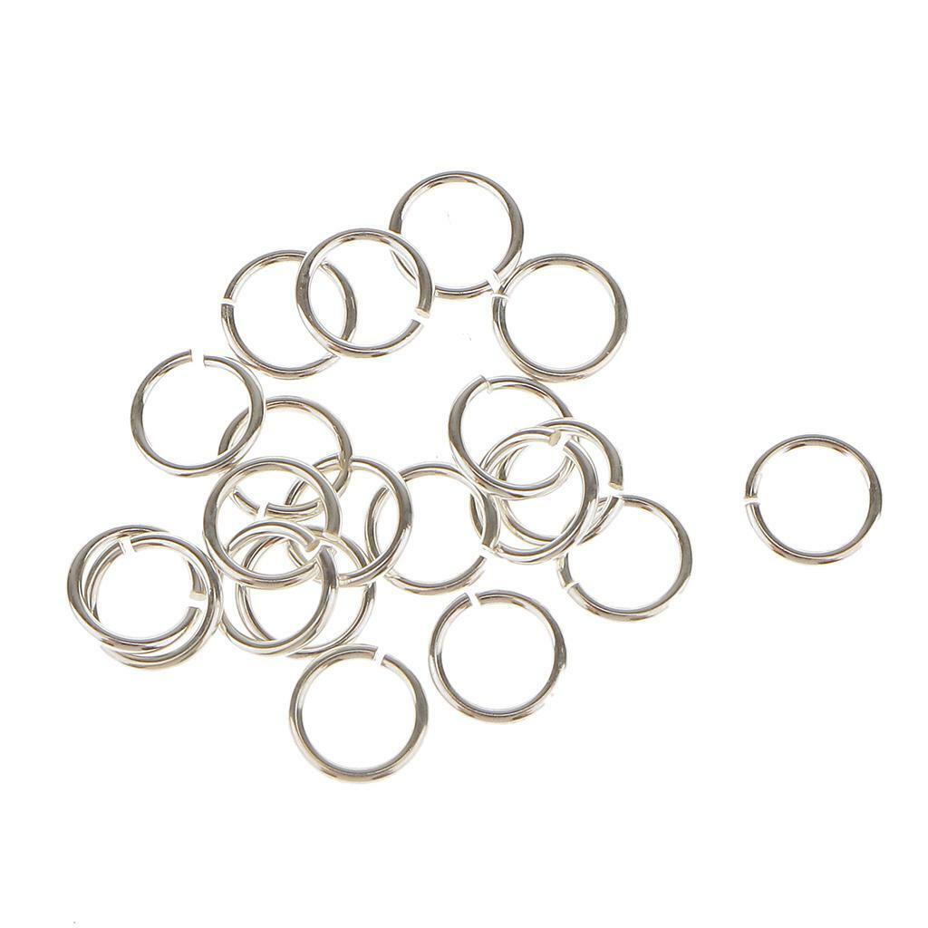 80  DIY Sterling  Jump Rings 6mm Split Rings Connector Loops