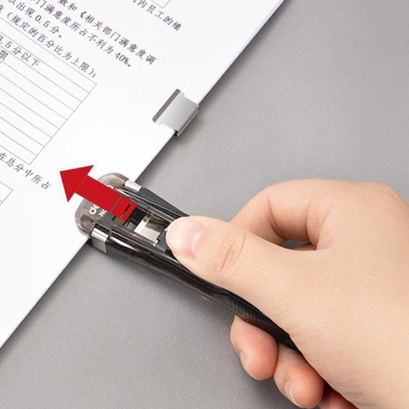 8PCS Metal Paper Clamps No Damage Binding Pushing Binding with Clamp Dispenser