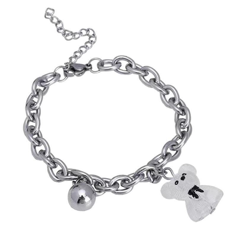 Women Three-dimensional Bear Bracelet Titanium Steel Ins Cold Wind Jewelry