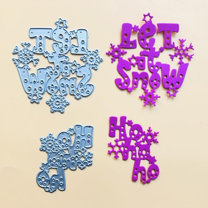 Let It Snow Metal Cutting Dies Stencil Scrapbooking DIY Album Stamp Paper Card