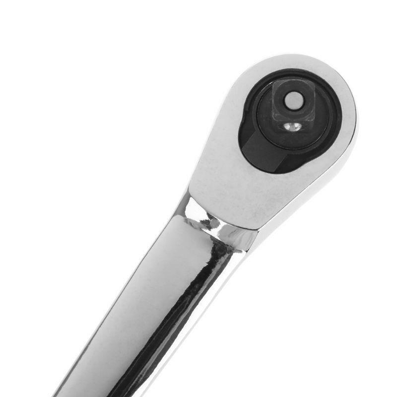 1/4" Dual Head Square Ratchet Socket Wrench Hex Bit Driver Screwdriver 72-Tooth