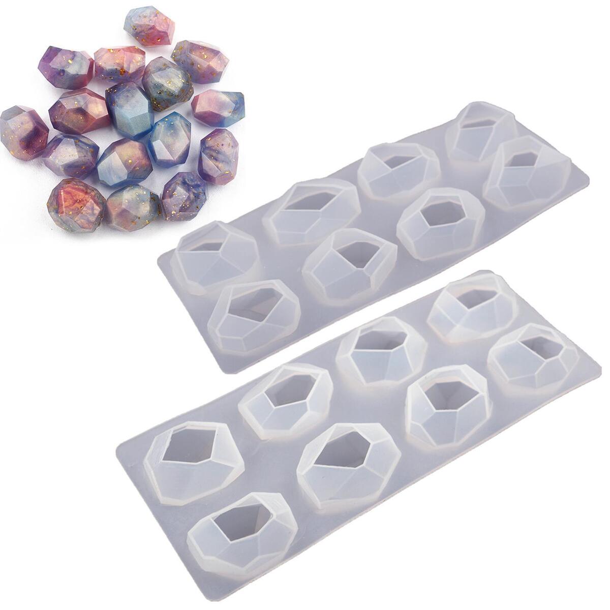 2Pcs Irregular GEM Silicone Mould  Decoration Faceted
