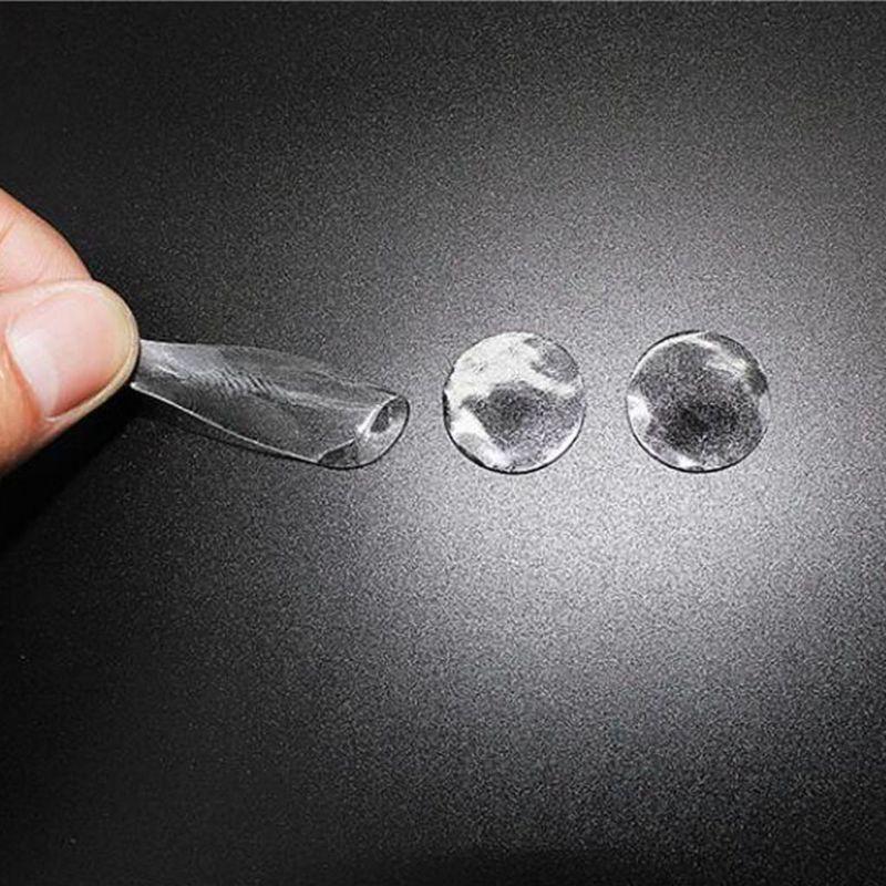 70 Pcs Round Traceless Transparent Tape Removable Sticky Gel Tape for DIY Craft