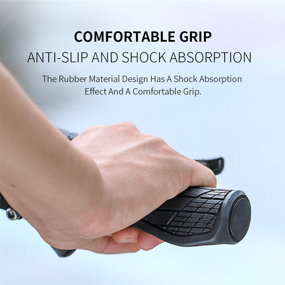 WEST BIKING Bicycle Handlebar Cover Rubber MTB Anti-slip Lock Grips (Black)