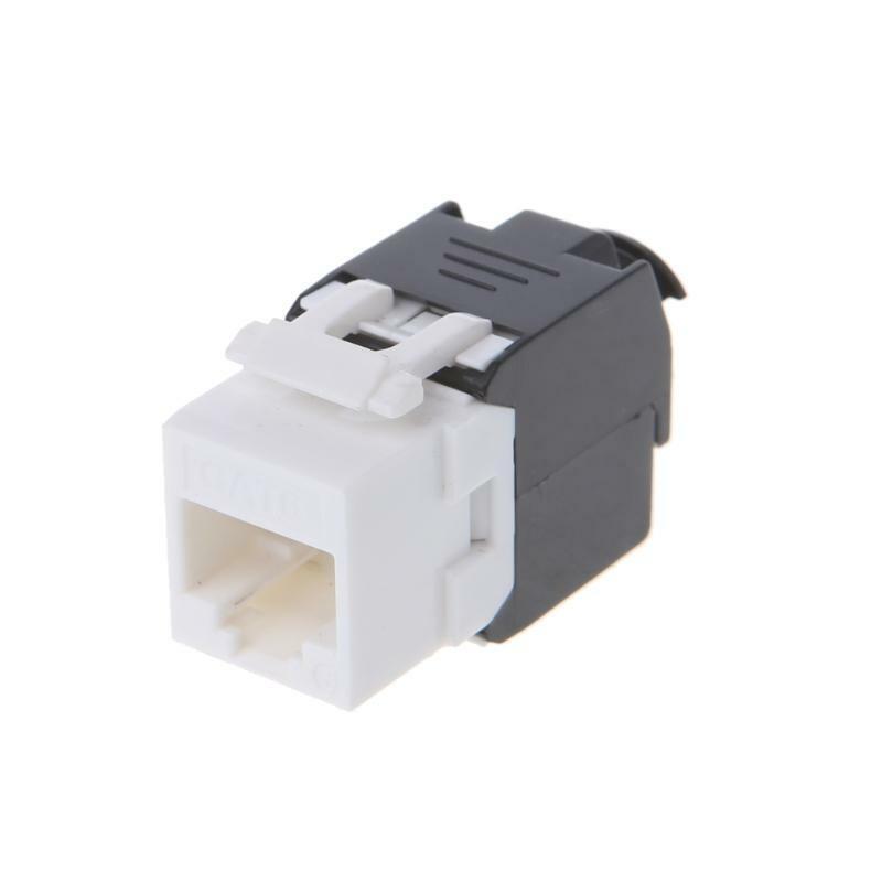 10pcs Gigabit RJ45 CAT6 Keystone Jacks Modules Tool-free Connection Cable adapte